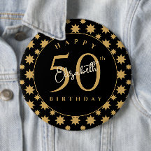 Gold Stars 50. Geburtstag Benutzerdefinierter Name