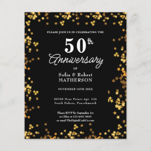 Gold Stars 50 Jahre Jahreshaushaltsplan Einladung