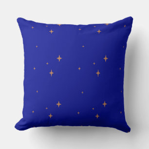 Gold Stars auf Blue Throw Kissen