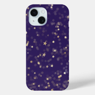 Gold Stars auf Lila Case-Mate iPhone Hülle