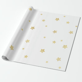 Gold Stars Baby Dusche Geschenkpapier