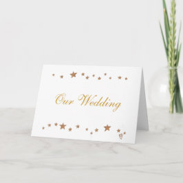 Gold Stars Border, Wedding Invitation Cards Einladung