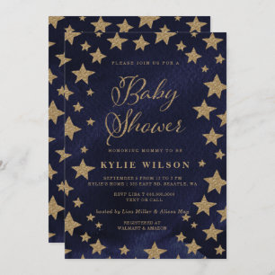 Gold Stars Celestial Gender Neutral Baby Shower Einladung