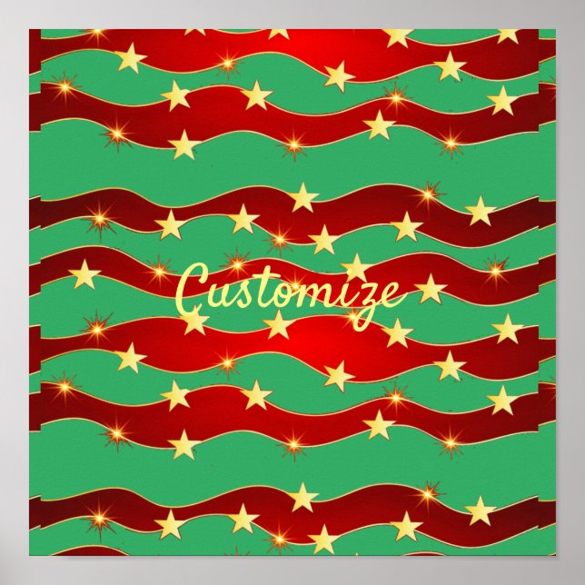 Gold Stars Christmas Sky Thunder_Cove Poster (Vorne)