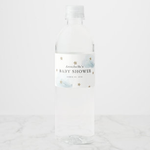 Gold Stars & Clouds Baby Dusche Wasser Flasche Eti Wasserflaschenetikett