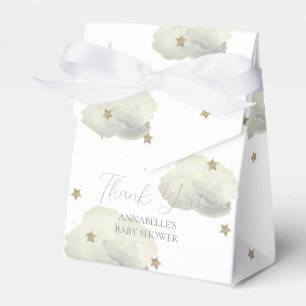 Gold Stars & Clouds Kinderdusche Geschenkschachtel