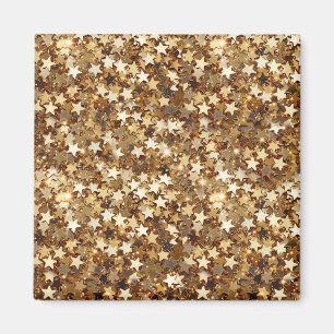 Gold Stars Confetti Magnet