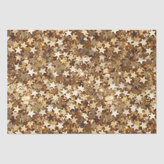 Gold Stars Confetti Seidenpapier (Vorderseite)