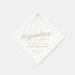 Gold Stars Glückwunsch 2016 Graduation Party Serviette