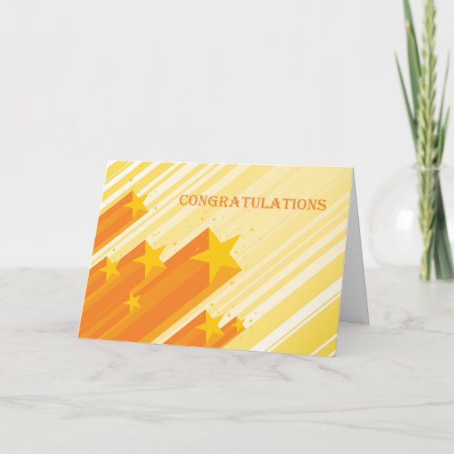 Gold Stars, Glückwünsche Karte (Vorderseite)