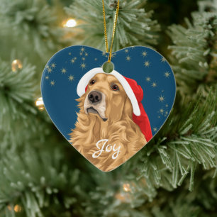Gold Stars Golden Retriever Keramik Ornament