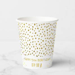 Gold Stars Imitate Glitzer Geburtstagskinder Girl Pappbecher