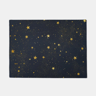 Gold Stars in der nächtlichen Luft Fußmatte