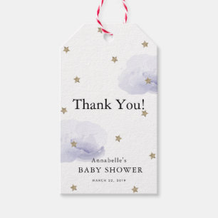 Gold Stars & Lavender Clouds Kinderdusche Vielen D Geschenkanhänger