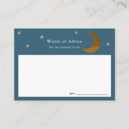 Gold Stars & Moon Baby Shower Cards Begleitkarte