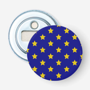 Gold Stars Muster, Navy Blue, Exklusiv Flaschenöffner