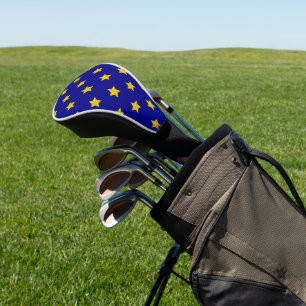 Gold Stars Muster, Navy Blue, Exklusiv Golf Headcover