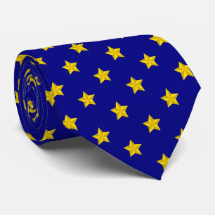 Gold Stars Muster, Navy Blue, Exklusiv Krawatte