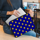Gold Stars Muster, Navy Blue, Exklusiv Laptopschutzhülle<br><div class="desc">Elegantes,  stilvolles und raffiniertes goldenes Sternenmuster. Modernes und trendiges Geschenk,  perfekt für den Star-Muster-Liebhaber in Ihrem Leben.</div>