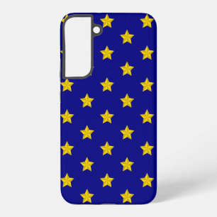 Gold Stars Muster, Navy Blue, Exklusiv Samsung Galaxy Hülle