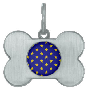 Gold Stars Muster, Navy Blue, Exklusiv Tiermarke