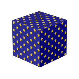 Gold Stars Muster, Navy Blue, Exklusiv Würfel