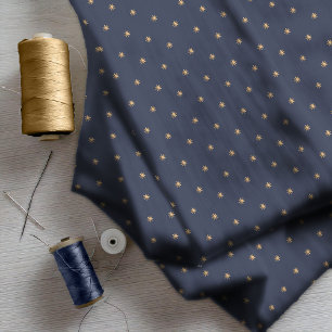 Gold Stars Muster Navy Blue ID497 Stoff