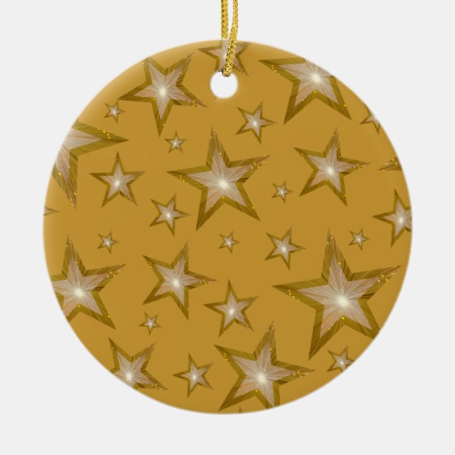 Gold Stars Ornament Rundgold (Vorne)