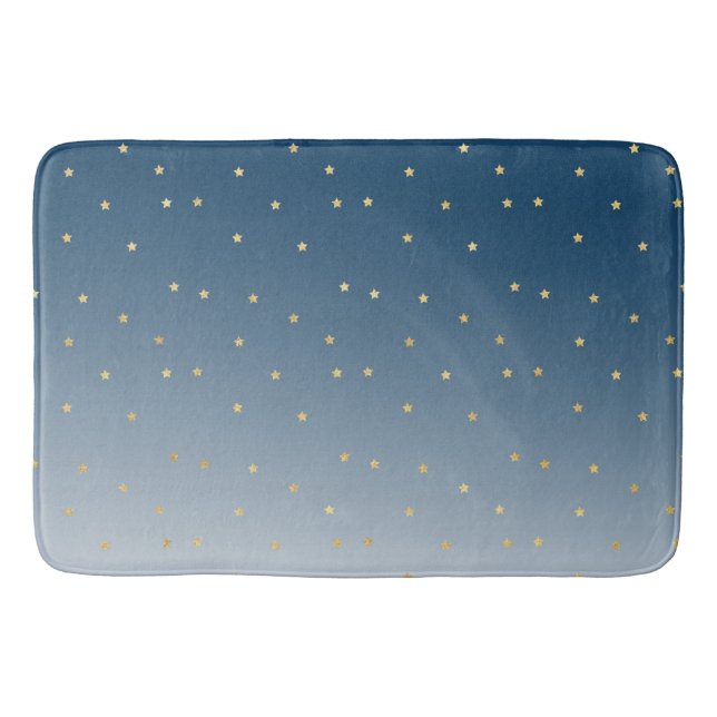 Gold Stars Sky Shine Bright Ombre Badematte (Vorderseite)