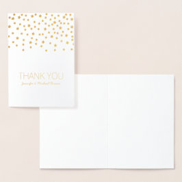 Gold Stars Vielen Dank für Ihre personalisierte Ka Folienkarte