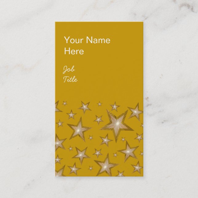 Gold Stars Visitenkarte Gold Portrait (Vorderseite)