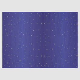 GOLD-STARTEN DES Zwirnpapiers AUF NAVY Seidenpapier