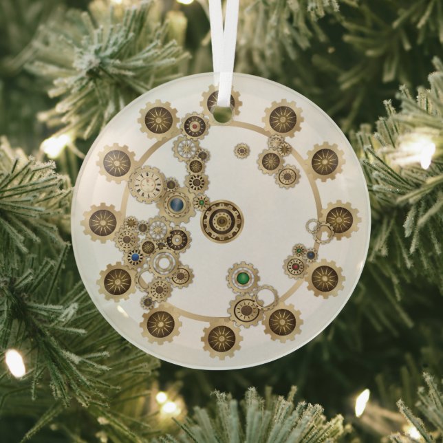 Gold Steampunk Keramik Ornament Aus Glas (InSitu)