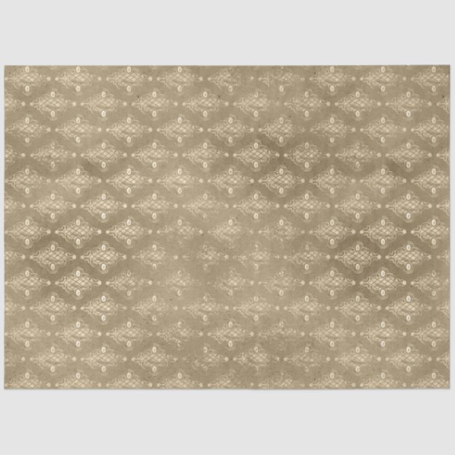 Gold SteamPunk Serie Design 27 Seidenpapier (Vorderseite)