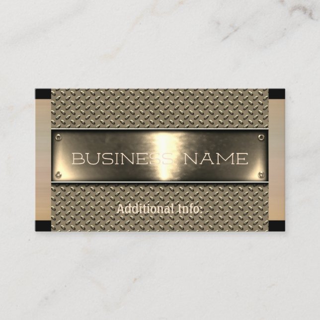 Gold Steel Business Card Visitenkarte (Vorderseite)