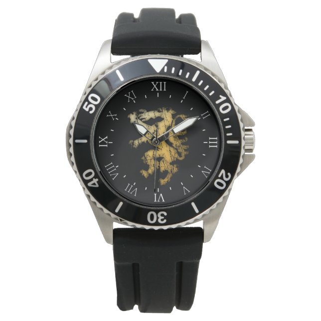 Gold Steiermark Wappen Panther Österreich Armbanduhr (Vorderseite)