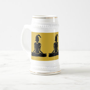 Gold Stein-Beer Yoga Stein (kein Druck) Bierglas