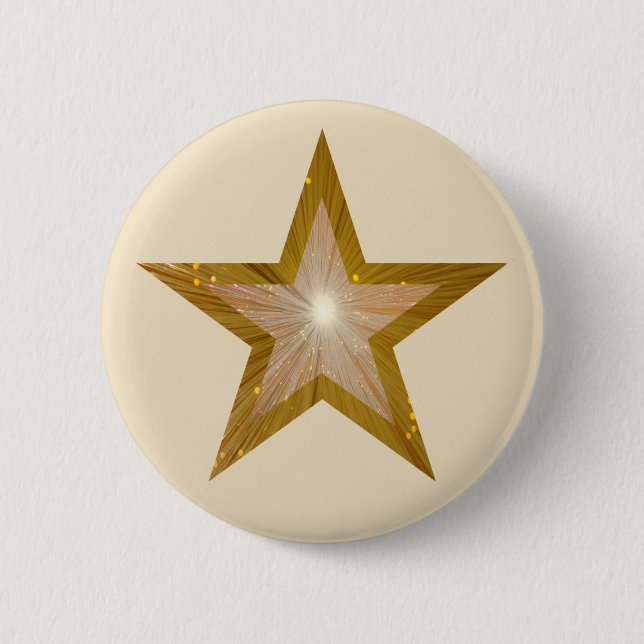 "Gold" Stern-Knopfcreme Button (Vorderseite)