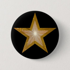 "Gold" Stern-Knopfschwarzes Button
