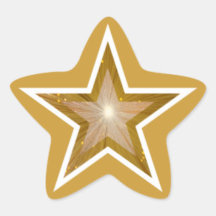 "Gold" Stern Sternform Aufklebergelb Stern-Aufkleber