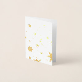 Gold Sterne. Folienkarte