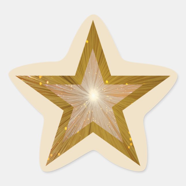 "Gold" Sternenaufkleber Stern-Aufkleber (Vorderseite)