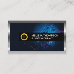 Gold Stock Logo   Schwarze Verkleidung   Digitales Visitenkarte