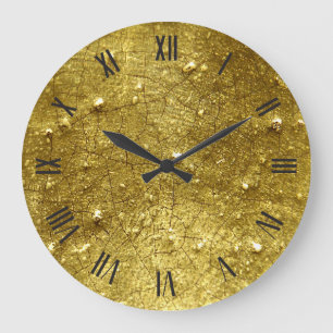 Gold Stone Große Wanduhr