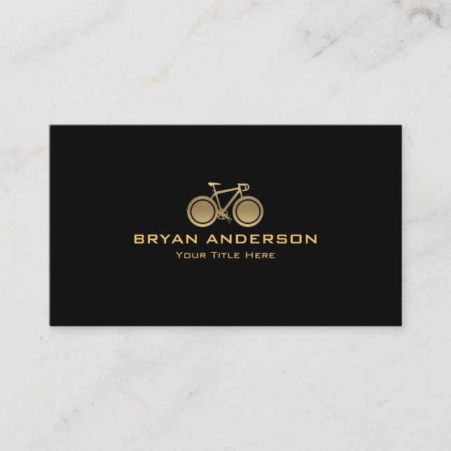 Gold Street Bicycle Business Card Visitenkarte (Vorderseite)