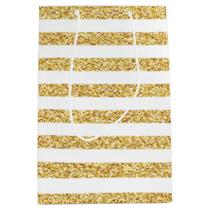 Gold Strip Geschenktasche Mittlere Geschenktüte