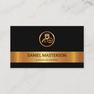 Gold Stripe Gold Chauffeur Logo-Treiber Visitenkarte