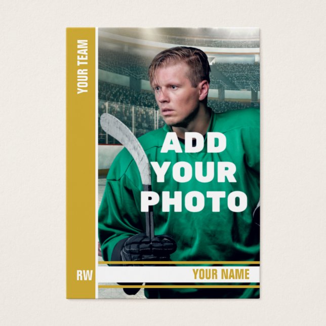 Gold Stripe Hockey Trading Card - Custom Stats (Vorderseite)