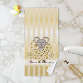 Gold Stripe Niedlich Baby Koala Kinder Badhandtuch Set