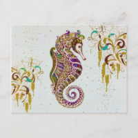 Gold Summer Rainbow Seepferd Glitzer